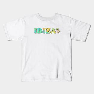 Ibiza with palm tree Kids T-Shirt